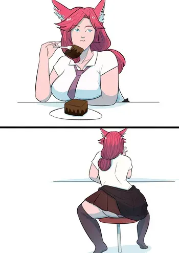 [ Cvetkanille ] Xayah weight gain+pig transformation manga cover