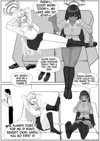 [Sockshop / The Crazy Sock Shop] Karin & Asuna: Disposing of Masochistic Trash-Sperm with Super-Stinky Foot Masturbation manga cover