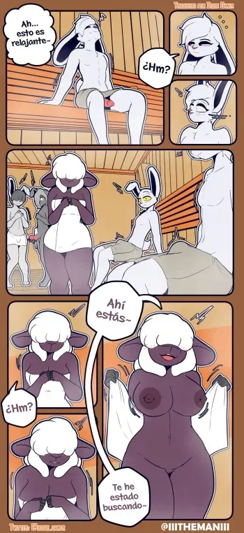 [THEMAN] Sauna Fun with a Milf Sheep (Spanish) [Dogie Gamer] manga cover
