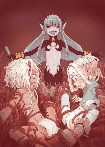 Daraku no majo ~ shonen yosha to tsurupeta Erufu wa ikanishite majo ni yabureta ka [Textless] [Digital] manga cover