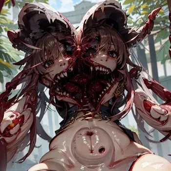 [AI Generated]bodyhorror monster-girl [bafuzloret] manga cover
