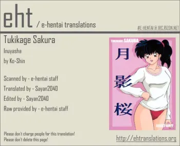 (C66) [Intendou (Yajuu)] Tukikage Sakura (Inuyasha) [English] [EHT] manga cover