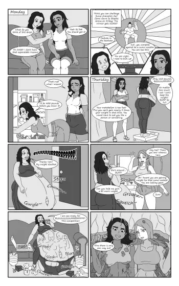 [knightGoose] Wrestling Weight Gain manga cover