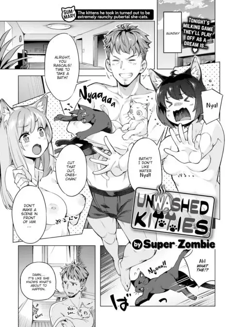 Unwashed Kitties manga cover
