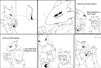 [Jafuhere] Renamon and Takato (Digimon Tamers) manga cover