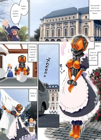 dNJ - Une femme de ménage travaillant dans une combinaison spéciale en caoutchouc + Attachons la femme de ménage en caoutchouc et le chien coquin et jouons avec eux. manga cover