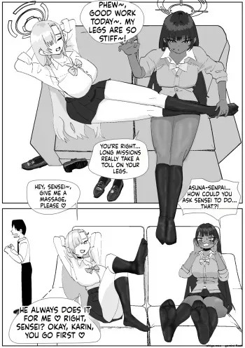 Karin & Asuna: Disposing of Masochistic Trash-Sperm with Super-Stinky Foot Masturbation manga cover