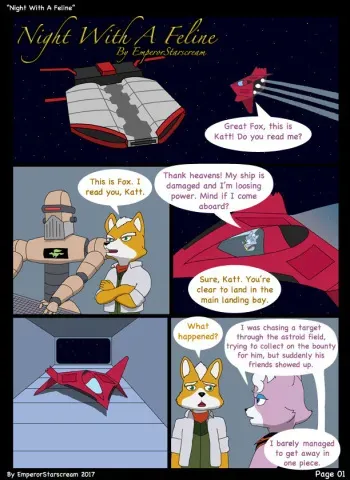 [EmperorStarscream] Night With A Feline (Star Fox) manga cover