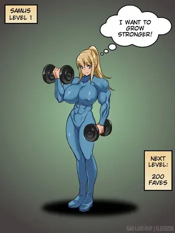 Samus Muscle Growth [elle0228] manga cover