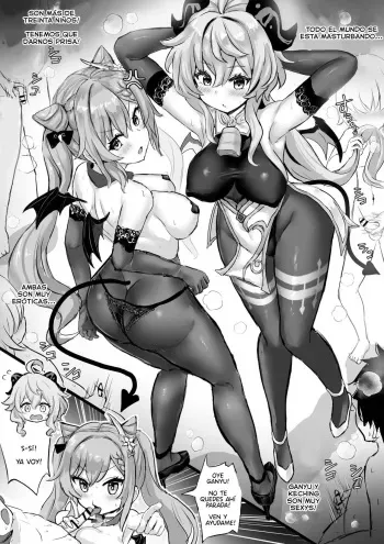[Fuzume] Succubus Keqing to Succubus Ganyu (Genshin Impact) [Spanish] manga cover