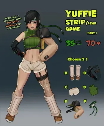 [Godlem] Yuffie Strip/Lewd Game (Final Fantasy VII) manga cover