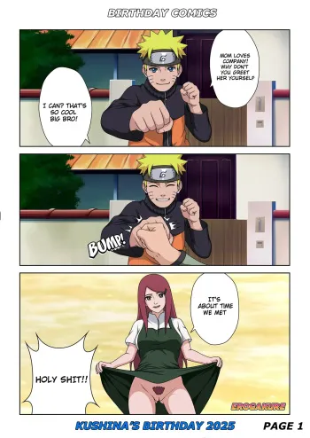 Kushina's Birthday Comic 2025 - Kushina x Konohamaru by Erogakure manga cover