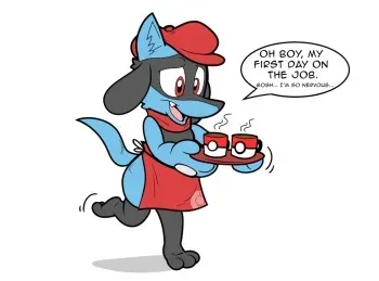 [Floofyboyetime] Riolu's New Job! manga cover
