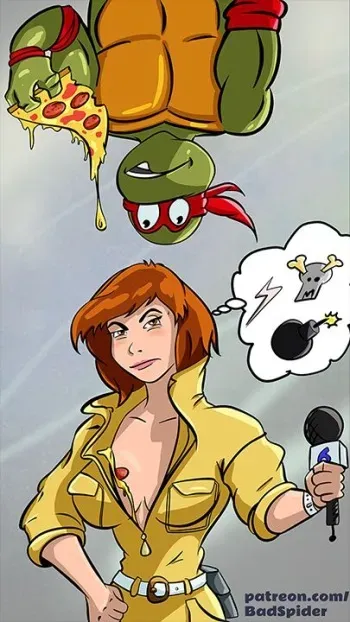 [Bad Spider] April's Pizza delivery (Teenage Mutant Ninja Turtles) manga cover