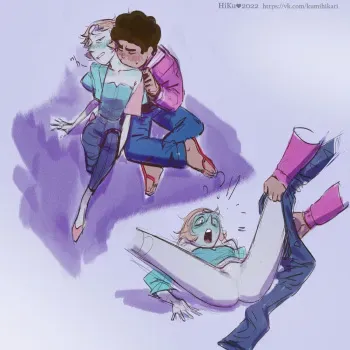 [Hi-Ku] Pearl and older Steven (Steven Universe) manga cover