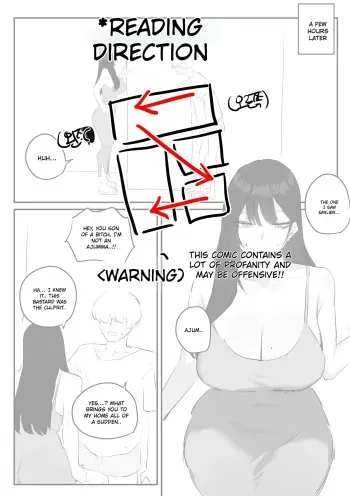 Comic about giving proper discipline to the downstairs neighbor lady... manga cover