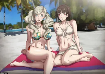 [Accel Art] Ann and Makoto (Persona 5)[Textless] manga cover