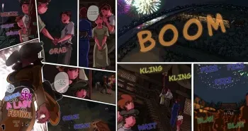 Boys who meet mysterious lady and have sex with her during a festival -- Shounen ga ennichi de nazo no oneesan to sekkusu manga cover