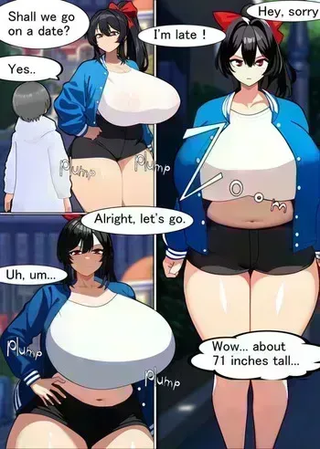 [MyuneShrinker] Swallowed whole by a busty, plump, tall succubus met on a dating app manga cover