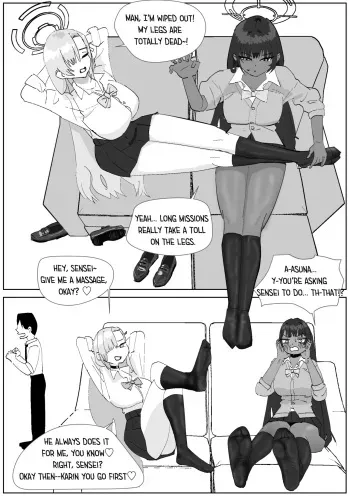 Karin & Asuna Masochist’s Cum Squeezed by Stinky Feet manga cover