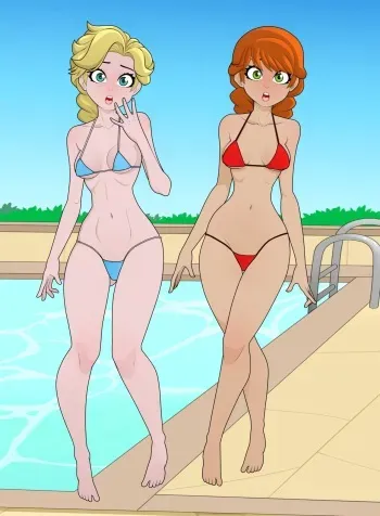 Elsa and Anna Get Sunkissed! (Rodjim X AnoneySnufftan) manga cover