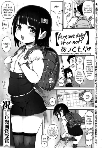 Surunara Suru yo ne? | Are we doin' it or not? manga cover