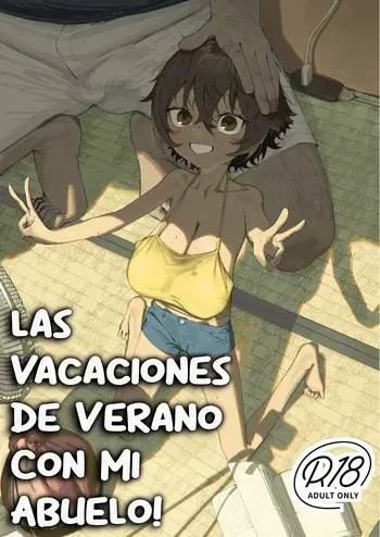 [Shikisoku Zeku (Shiki)] Saki-chan no Natsuyasumi Ojii-chan to Issho! | Las Vacaciones de Verano con mi Abuelo! [Spanish] [HollowScan] [Decensored] [Colorized] [Digital] manga cover