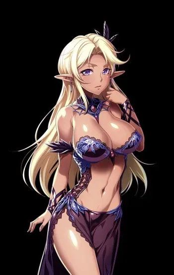 [Waffle] Namaiki Dark Elf 3-shimai ga Boku ni Nakadashi o Motomeru. Character CGs & Background manga cover