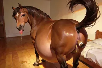 Pregnant Horse [AI Generated] manga cover