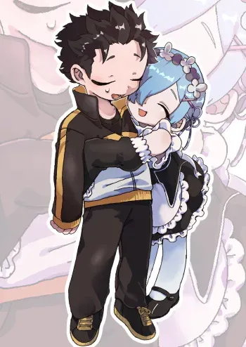 Rem x Subaru manga cover