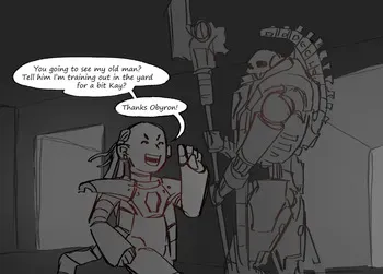 Nemesor Zandrekh and Lychguard Obyron adopt Alpharius and Omegon manga cover
