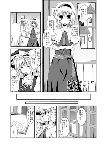 [Naba] Anata no Koto ga Shiritakute (Touhou Project) manga cover