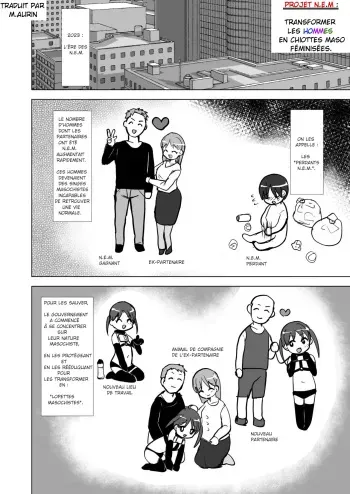 [Ani ga Saru (Takashi)] - Projet NEM : Transformer les hommes masochistes en chiottes féminisés. [French] manga cover