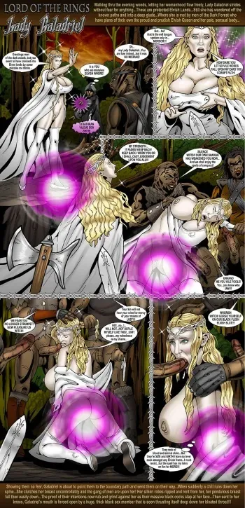 [Smudge] Lord Of The Black Cock Ring - Galadriel's BBC Gangrape manga cover