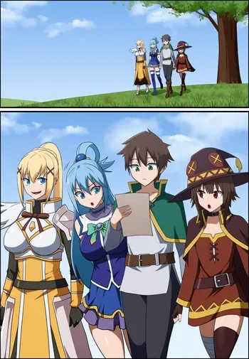 KONOSUBA - Kazuma Satou / Aqua / Megumin / Darkness [part 1-3] │ (Pixiv Fanbox) manga cover