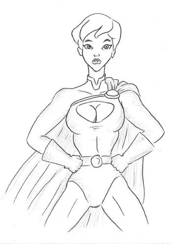 [PookieArt] Powergirl DCAU (JLA) manga cover