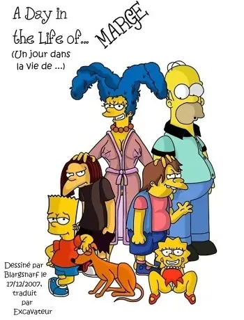 [Blargsnarf] A Day in the Life of Marge (The Simpsons) [French] [Excavateur] manga cover