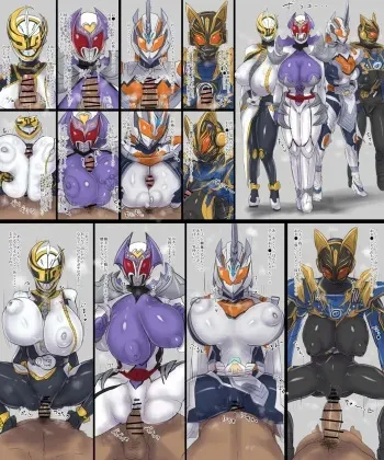 [hokekyo9] kivala, Tsukuyomi, Majade, Nago (Kamen Rider) manga cover