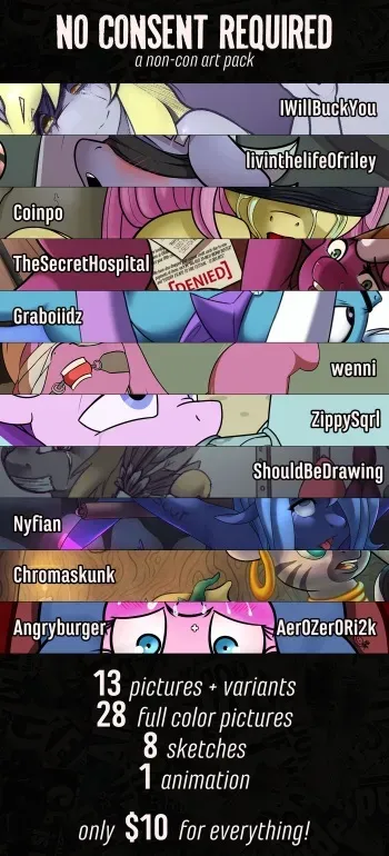 No Consent Required Art Pack [My Little Pony] manga cover