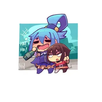[PixZapix] AquaWhore and FutaMegumi (Konosuba) manga cover