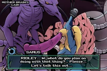 [YungCreate] Samus captured by Ridley (Metroid) manga cover