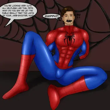 [Deimon21] Spider-Man getting his web-shooter drained manga cover