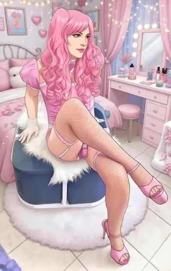 Sissy kayla chastity cage latex and pink manga cover