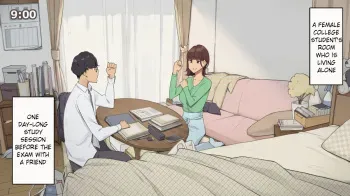 Hitorigurashi no Joshidaisei no Oheya, Tomodachi to Ichinichi Shuuchuu shite Benkyoukai shiyou to Kimeta Hi | Preparing for exam with my friend manga cover
