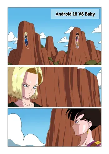 Android 18 vs Baby manga cover