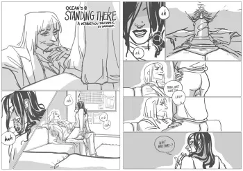 [hattersarts] Standing There: A Debbie/Lou fan comic [Ocean's 8] manga cover