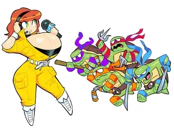 [Theguywhodrawsalot] April O'Neil Cryptid Hunter (TMNT) manga cover