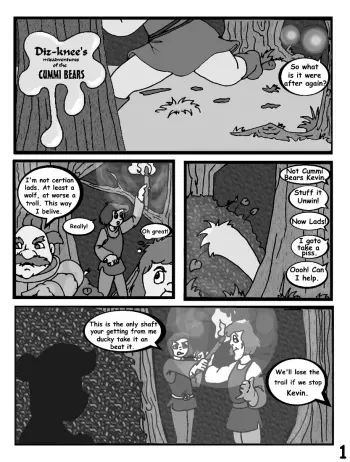 [Diz-knee] Misadventures of the Cummi Bears (Disney's Adventures of the Gummi Bears) manga cover