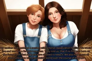 (AI generated) my mother and I end up on a farm manga cover