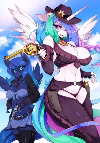 All hail Princess Luna and Princess Celestia (FiM, EG, Anthro) My little Pony manga cover